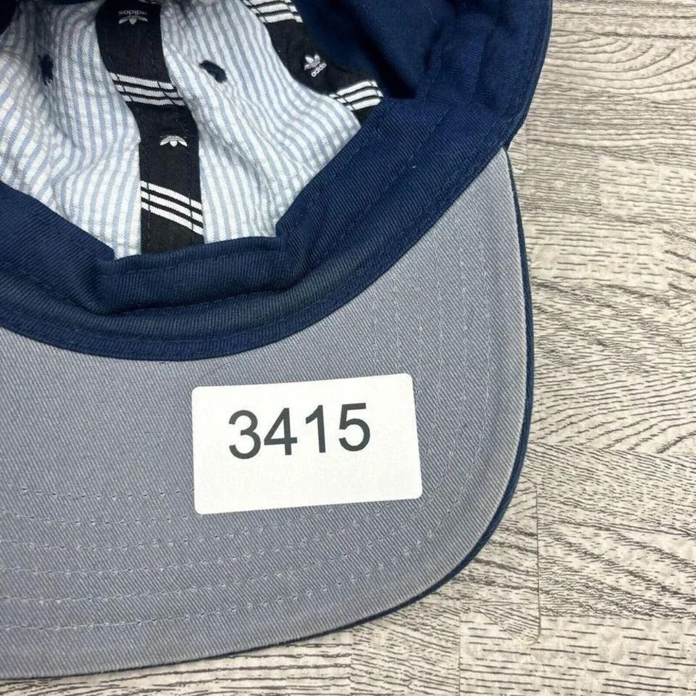Adidas Trefoil Hat Cap Strap Back Blue‎ Canvas Adult Skate
